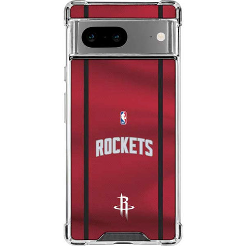 NBA Houston Rockets Jersey Google Pixel 8a Clear Case